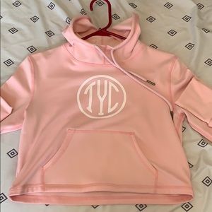 Pink crop hoodie
